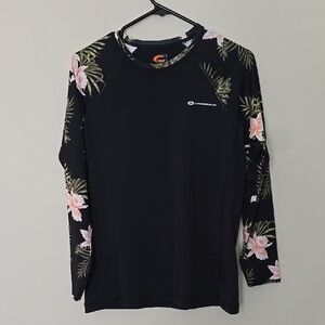 Black Floral Long Sleeve Shirt